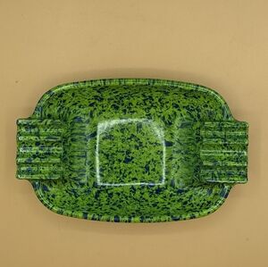 Vintage Irwin Willert Ashtray #100 Green Speckled MCM Melamine 7.5” Pre-owned